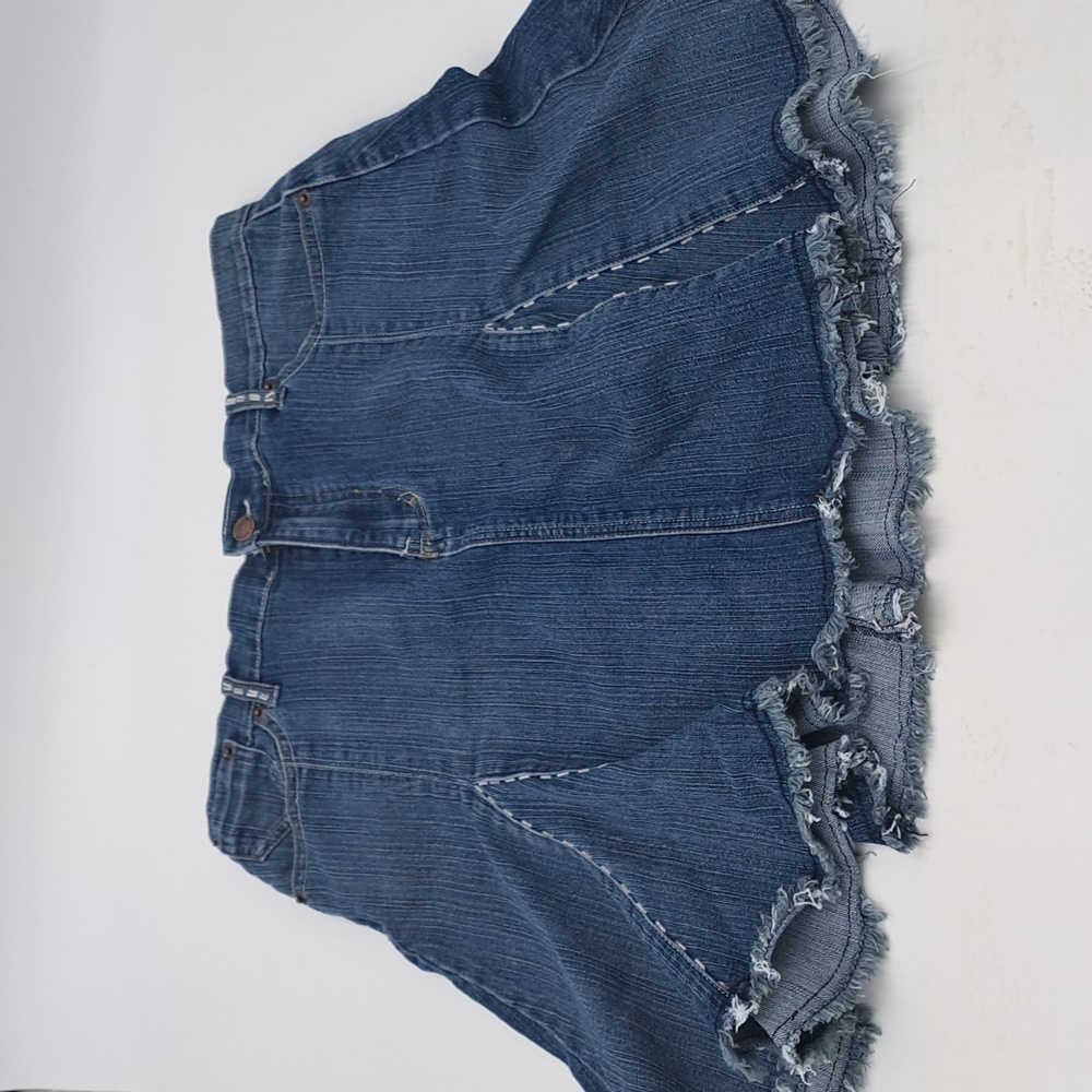 Neeso Jeans Flare Jean Skirt Mid Knee